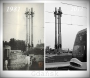 Pomnik Poleglych Stoczniowców .  Z lewej scan fot. z 1981r, po prawej 30 lat pózniej. Pod koniec  2012 wrócilem w to samo miejsce.../copyright: fotografbydgoszcz.com